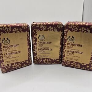 The Body Shop Cranberry Bar Soap ( 3 bars, 3.5oz each)